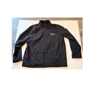 Core 365 Softshell Jacket Mens 2XL Black Full Zip BDO Logo Lightweight Coat